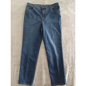 Gloria Vanderbilt Amanda Jeans Sz 16 Straight Leg Mid Rise Stretch Comfortable